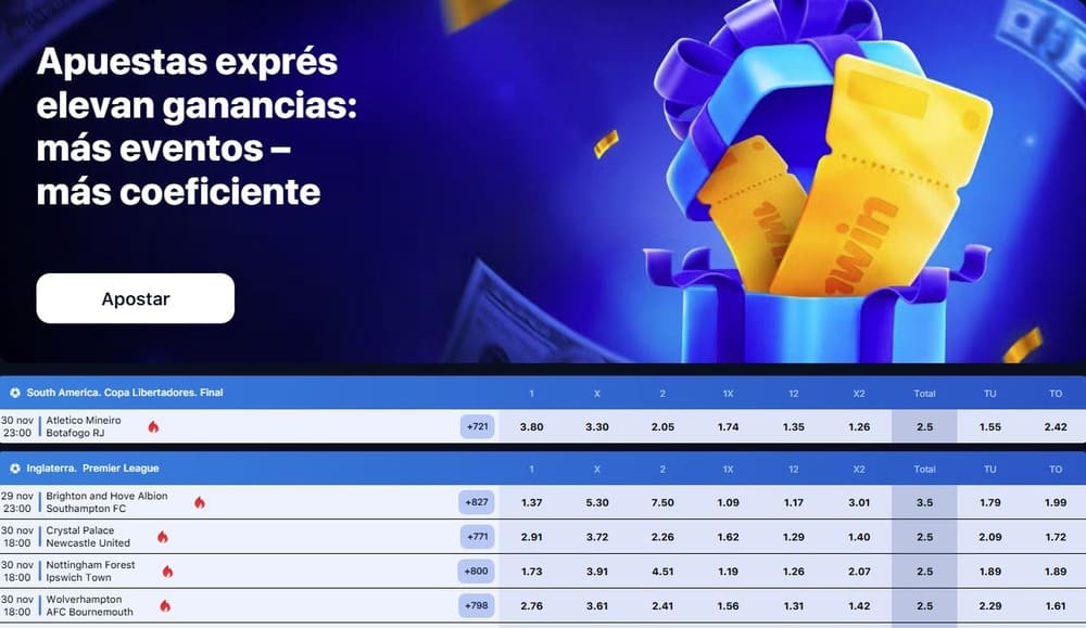 Sitio web oficial de la casa de apuestas 1win